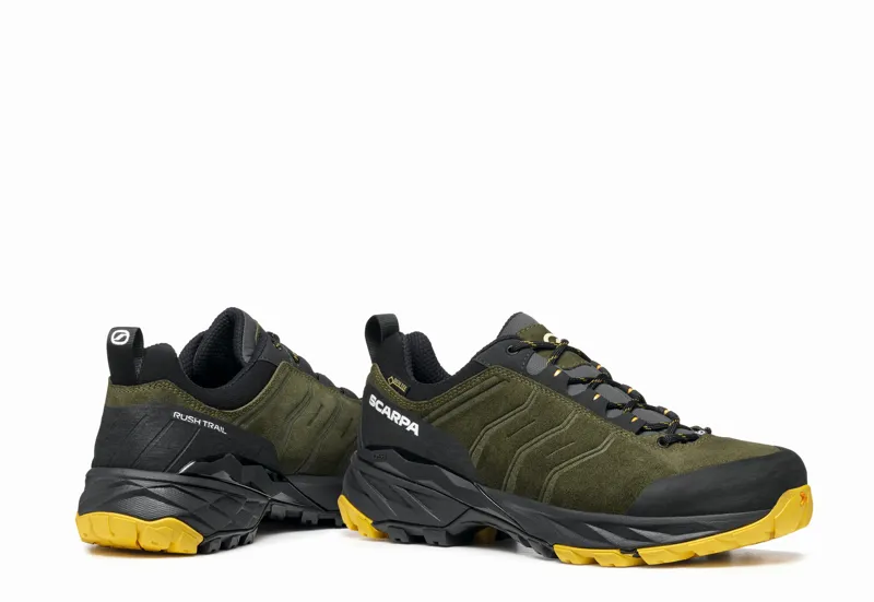 Scarpa Mens Rush Trail GTX Shoes - Thyme Green-Mustard-4